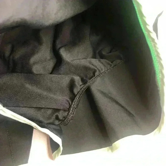 Nike black and green dri fit lined running shorts sz M - Picture 5 of 6